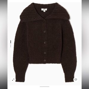 Cos Spread-Collar Textured Alpaca Cardigan